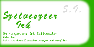 szilveszter irk business card